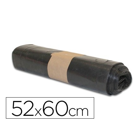 SACO DE LIXO DOMESTICO BIZNAGA NEGRA 52X60CM GALGA 80 ROLO D
