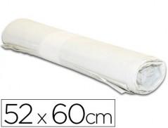SACO DE LIXO DOMESTICO BRANCO 52X60CM GALGA 70 ROLO DE 20 UN