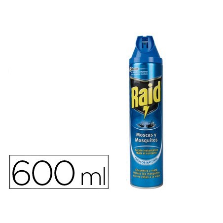 INSECTICIDA RAID SPRAY MOSCAS E MOSQUITOS 600 ML