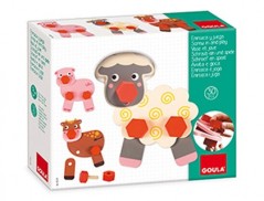 JOGO GOULA DIDATICO ENROSCA E JOGA ANIMAIS DA QUINTA