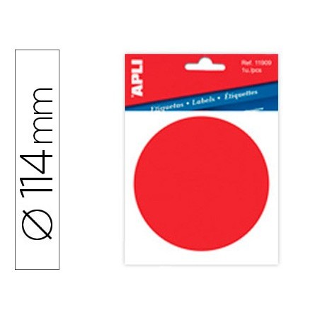 ETIQUETA ADESIVA APLI 11909 VINIL VERMELHO SINALIZAÇÃO CRIST