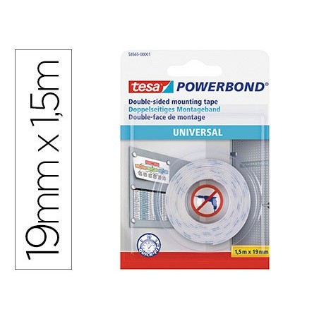 FITA ADESIVA TESA DUPLA FACE POWERBOND UNIVERSAL USO INTERIO