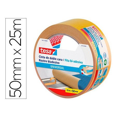 FITA ADESIVA TESA DUPLA FACE UNIVERSAL 25 M X 50 MM