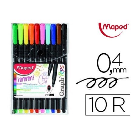MARCADOR MAPED PONTA DE METAL GRAPH PEPS FINE LINER COMPACT