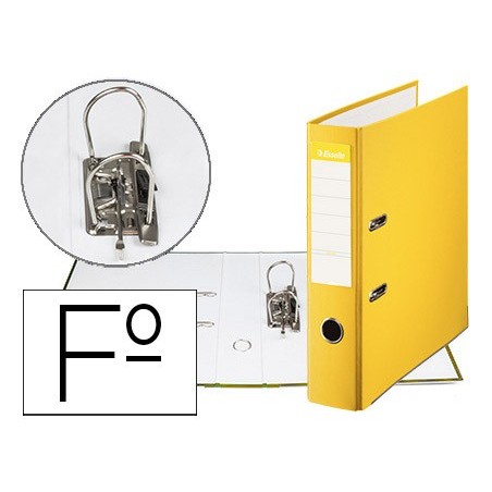 ARCHIVADOR DE PALANCA ESSELTE CARTON FORRADO PVC FOLIO LOMO