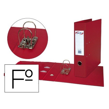 ARCHIVADOR DE PALANCA PARDO FOLIO PLASTICO 2 ANILLAS DE 70 M