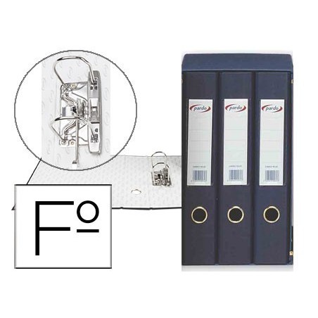 MODULO PARDO 3 PASTAS DE ARQUIVO DE ALAVANCA FOLIO 2 ANEIS 4