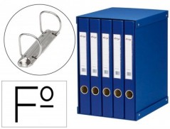 MODULO PARDO 5 PASTAS DE ARQUIVO DE ALAVANCA FOLIO 2 ANEIS 2