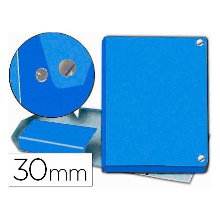 CARPETA PROYECTOS PARDO FOLIO LOMO 30 MM CARTON FORRADO AZUL