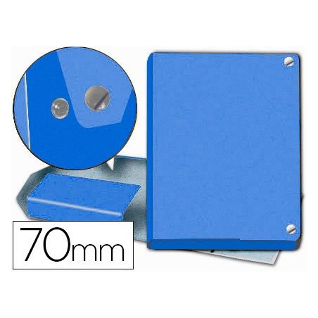 CARPETA PROYECTOS PARDO FOLIO LOMO 70 MM CARTON FORRADO AZUL