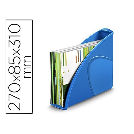 PORTA REVISTAS CEP PLASTICO USO VERTICAL / HORIZONTAL AZUL 8