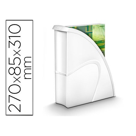 PORTA REVISTAS CEP PLASTICO USO VERTICAL / HORIZONTAL BRANCO