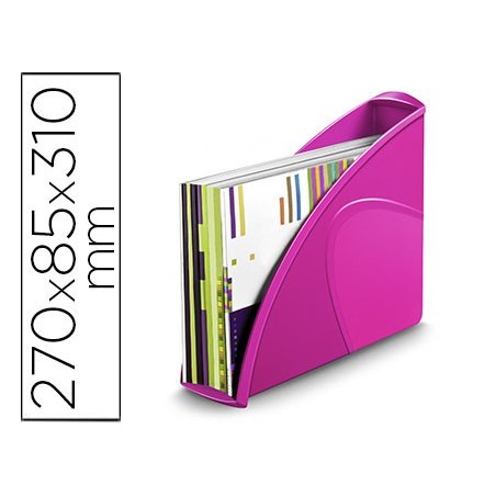 PORTA REVISTAS CEP PLASTICO USO VERTICAL / HORIZONTAL ROSA 8