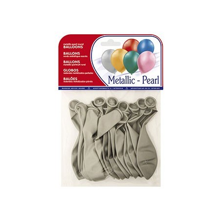 BALOES METALIZADOS PRATA BOLSA DE 15 UNIDADES