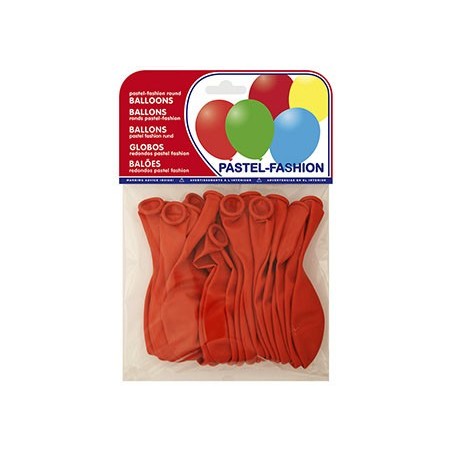 BALOES PASTEL VERMELHO BOLSA DE 20 UNIDADES