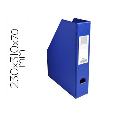 PORTA REVISTAS EXACOMPTA PVC LOMBADA 70MM COR AZUL 230X310X7