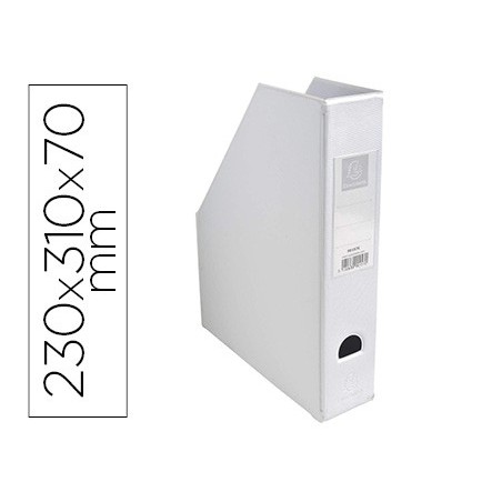 PORTA REVISTAS EXACOMPTA PVC LOMBADA 70MM COR BRANCO 230X310