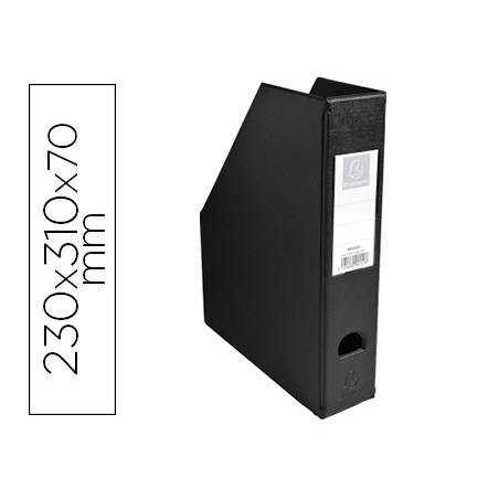PORTA REVISTAS EXACOMPTA PVC LOMBADA 70MM COR PRETO 230X310X