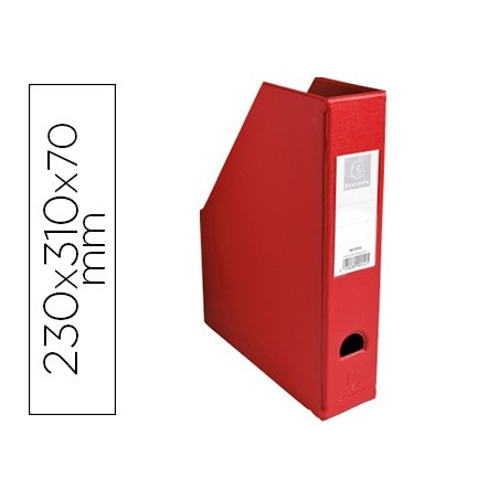 PORTA REVISTAS EXACOMPTA PVC LOMBADA 70MM COR VERMELHO 230X3