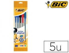 ESFEROGRAFICA BIC CRISTAL MEDIUM BOLSA DE 5 UNIDADES CORES S