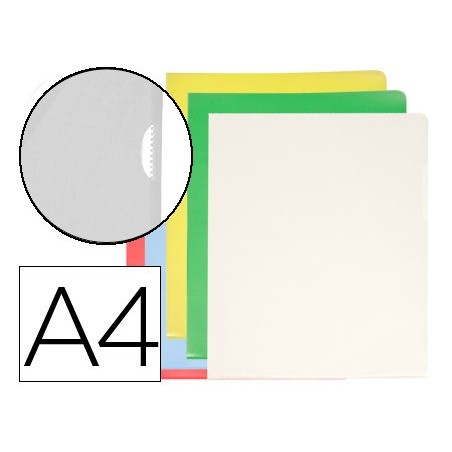 BOLSA DOSSIER PLASTICO Q-CONNECT DIN A4 120 MICRONS CORES SO