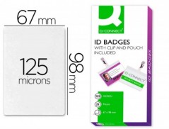 BOLSA DE PLASTIFICAR Q-CONNECT 67X98 MM 125 MICRONS COM MOLA