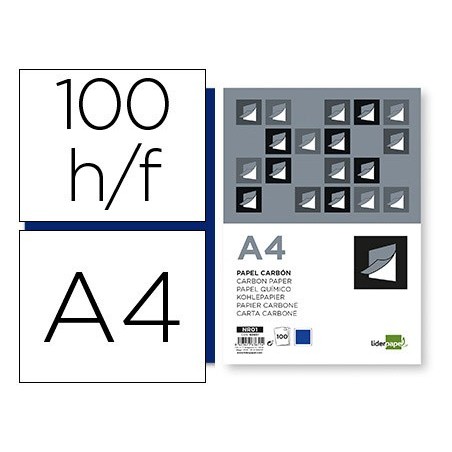PAPEL QUIMICO LIDERPAPEL FILM AZUL FORMATO A-4 CAIXA DE 100