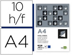 PAPEL QUIMICO LIDERPAPEL AZUL FORMATO A-4 BOLSA DE 10 FOLHAS