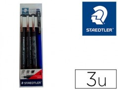 MARCADOR STAEDTLER CALIBRADO MICROMETRICO PRETO BOLSA DE 3 U
