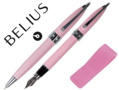CONJUNTO DE ESFEROGRAFICA E CANETA BELIUS BRENA ROSA LACADO