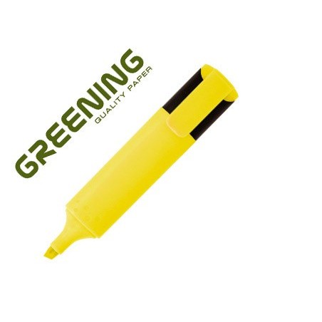 12un MARCADOR GREENING FLUORESCENTE PONTA BISELADA AMARELO