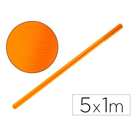 PAPEL KRAFT LIDERPAPEL LARANJA FORTE ROLO5X1 MT
