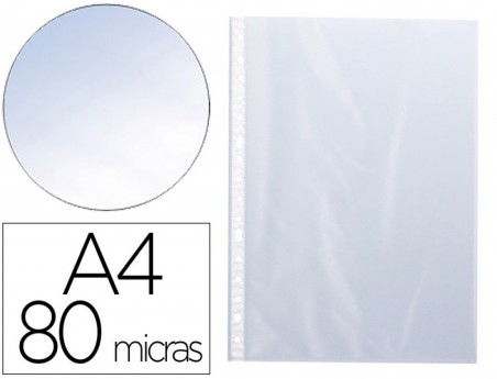 BOLSA CATALOGO Q-CONNECT DIN A4 80 MC CRISTAL CAIXA DE 100 U