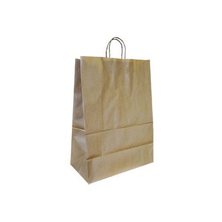 25un BOLSA KRAFT Q-CONNECT NATURAL ASA RETORCIDA 270X120X360