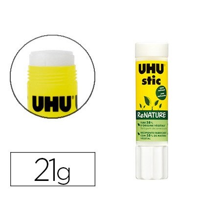 12un COLA UHU EM BATON RENATURE 21 GR