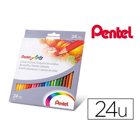 LAPIS DE CORES PENTEL CAIXA COM 24 UNIDADES