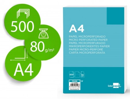PAPEL LIDERPAPEL A4 80G/M2 EMBALAGEM DE 500 FOLHAS BRANCO MI