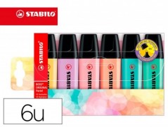 MARCADOR STABILO BOSS PASTEL FLUORESCENTE 70 ESTOJO DE 6 UNI