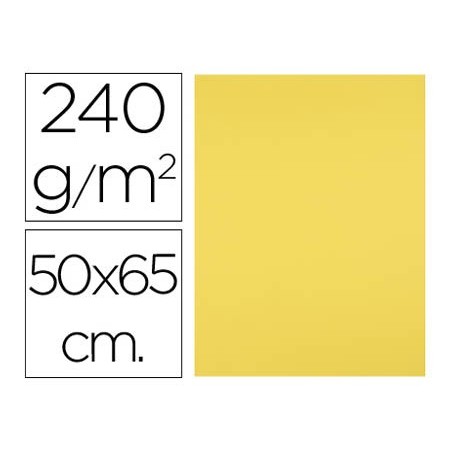 CARTOLINA LIDERPAPEL 50X65 CM 240G/M2 AMARELO LIMAO PACK DE