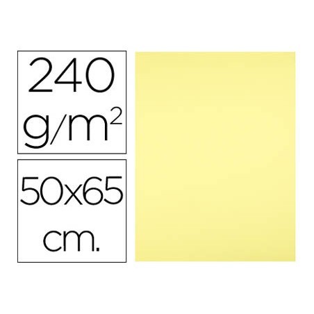 CARTOLINA LIDERPAPEL 50X65 CM 240G/M2 AMARELO MÉDIO PACK DE