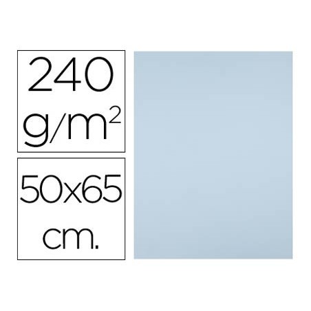 CARTOLINA LIDERPAPEL 50X65 CM 240G/M2 AZUL PACK DE 25 UNIDAD