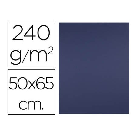 CARTOLINA LIDERPAPEL 50X65 CM 240G/M2 AZUL ZAFIRA PACK DE 25