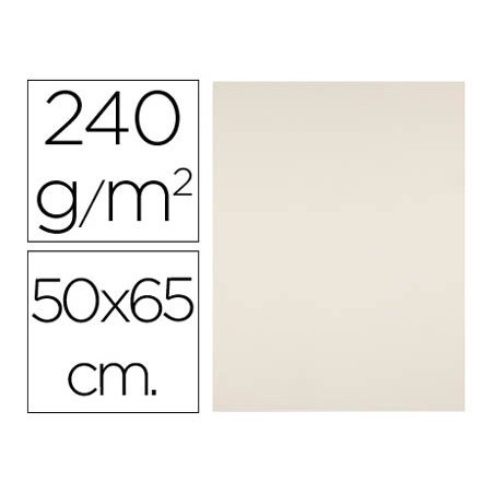 CARTOLINA LIDERPAPEL 50X65 CM 240G/M2 CREME PACK DE 25 UNIDA