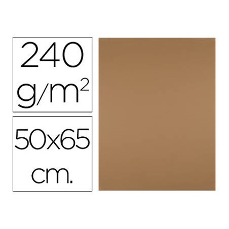 CARTOLINA LIDERPAPEL 50X65 CM 240G/M2 CASTANHO PACK DE 25 UN