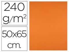CARTOLINA LIDERPAPEL 50X65 CM 240G/M2 LARANJA PACK DE 25 UNI