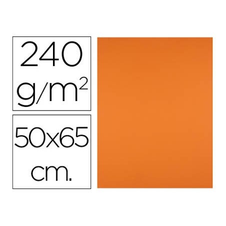CARTOLINA LIDERPAPEL 50X65 CM 240G/M2 LARANJA PACK DE 25 UNI