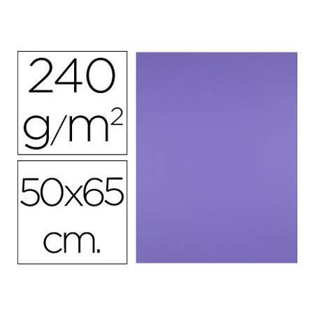 CARTOLINA LIDERPAPEL 50X65 CM 240G/M2 ROXO PACK DE 25 UNIDAD