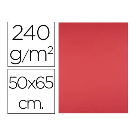 CARTOLINA LIDERPAPEL 50X65 CM 240G/M2 VERMELHO PACK DE 25 UN