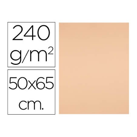 CARTOLINA LIDERPAPEL 50X65 CM 240G/M2 SALMAO PACK DE 25 UNID