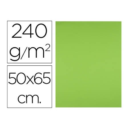CARTOLINA LIDERPAPEL 50X65 CM 240G/M2 VERDE ERVA PACK DE 25